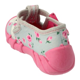 Befado obuwie dziecięce 110P425 różowe szare 2