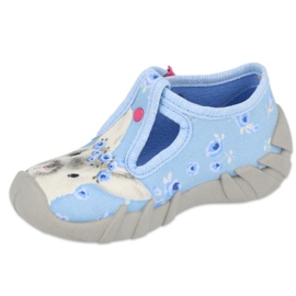 Befado obuwie dziecięce 110P421 niebieskie 1