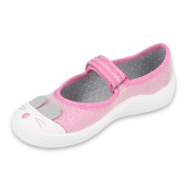 Befado obuwie dziecięce 208X045 różowe 1