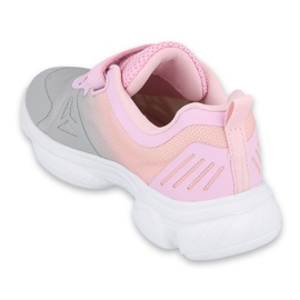Befado obuwie dziecięce  516X055 różowe szare 2