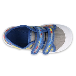 Befado obuwie dziecięce  907P128 niebieskie szare wielokolorowe 3