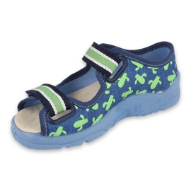 Befado obuwie dziecięce  869X147 niebieskie zielone 1