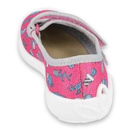 Befado obuwie dziecięce 114X436 różowe szare 2