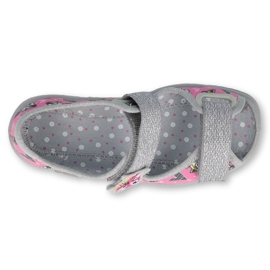 Befado obuwie dziecięce 969X162 różowe srebrny 2
