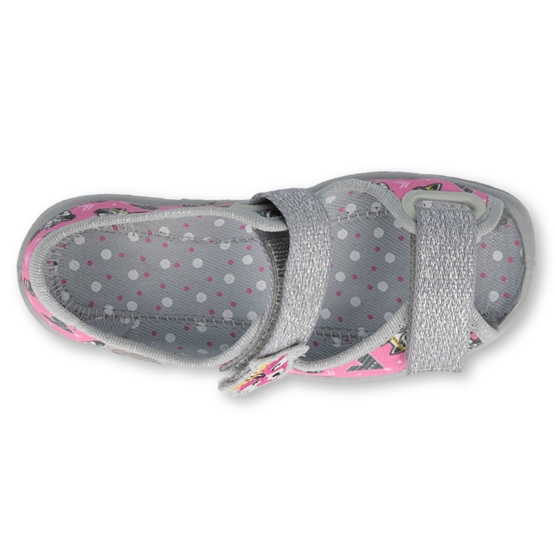 Befado obuwie dziecięce 969X162 różowe srebrny 2