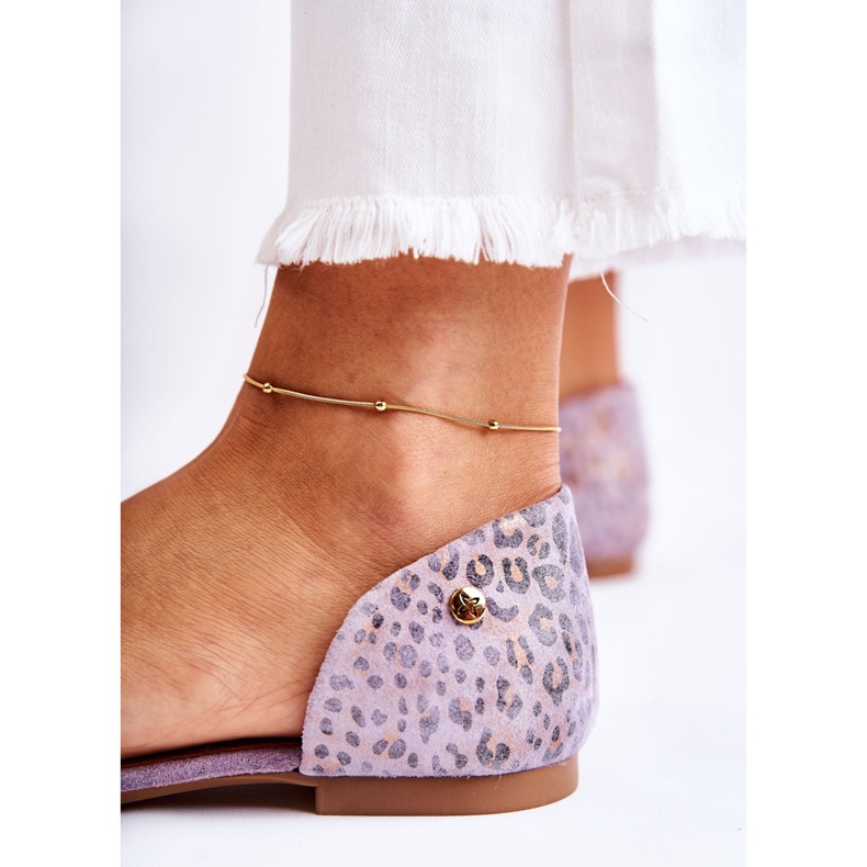 Zamszowe Sandały Maciejka 03615-05 Fioletowe 2