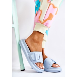 Damskie Klapki Z Klamrą Niebieskie Devia 2