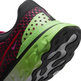 Buty do biegania Nike React Infinity Run Flyknit 3 M DH5392-003 czarne różowe zielone 4