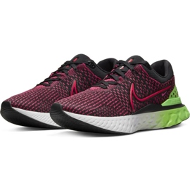 Buty do biegania Nike React Infinity Run Flyknit 3 M DH5392-003 czarne różowe zielone 6