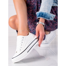 SHELOVET Trampki Na Platformie białe 1