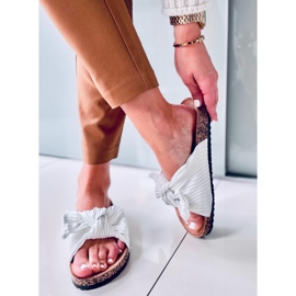 Klapki korkowe Moss White białe 1