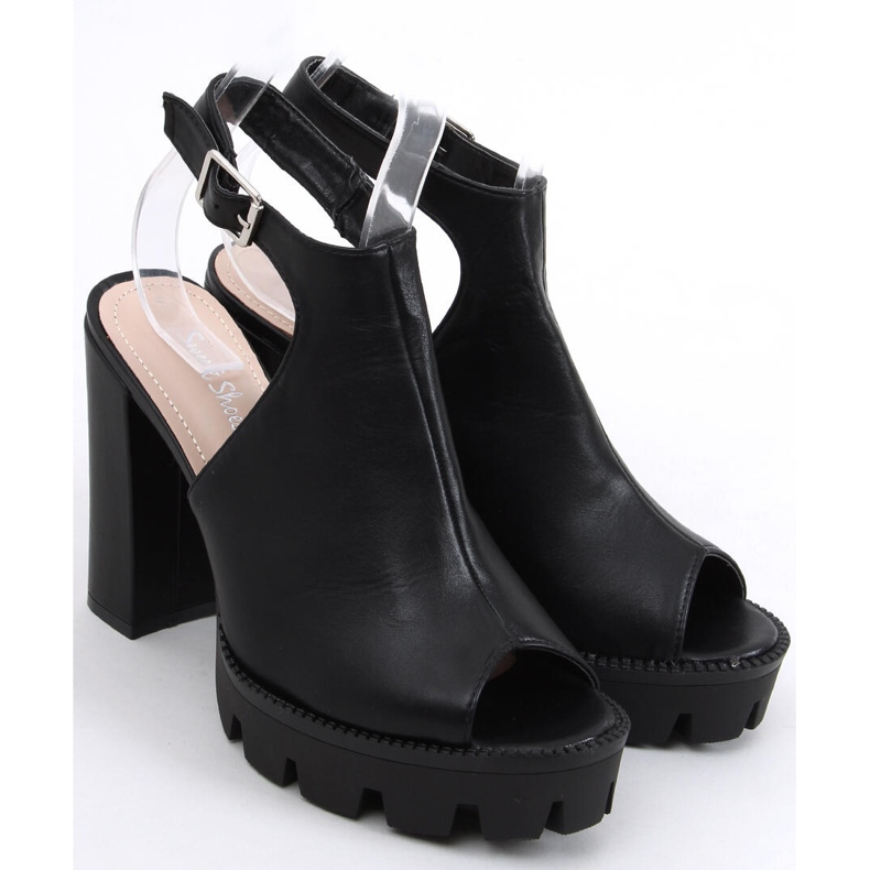 Sandałki na platformie Rome Black czarne 2