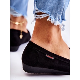 PH1 Damskie Zamszowe Mokasyny Na Koturnie Czarne La Cava 2