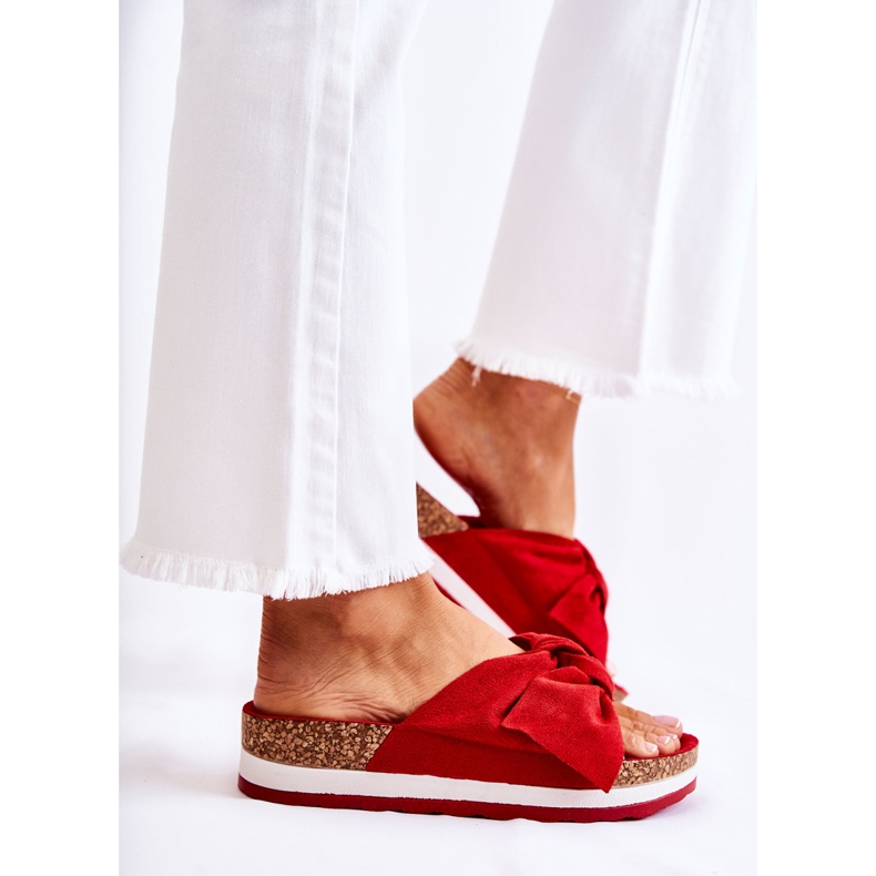 PG1 Klapki Na Platformie Czerwone So Comfy 1