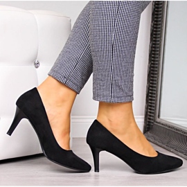 Czółenka zamszowe czarne W Sergio Leone 2