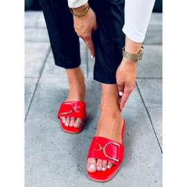 Klapki damskie Arizona Red czerwone 2