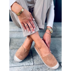 Espadryle damskie Callie Camel brązowe 2