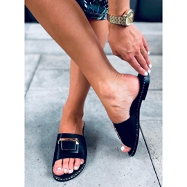 Klapki damskie Linn Black czarne 2