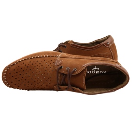KOMODO Buty męskie mokasyny 875 lato camel brązowe 8
