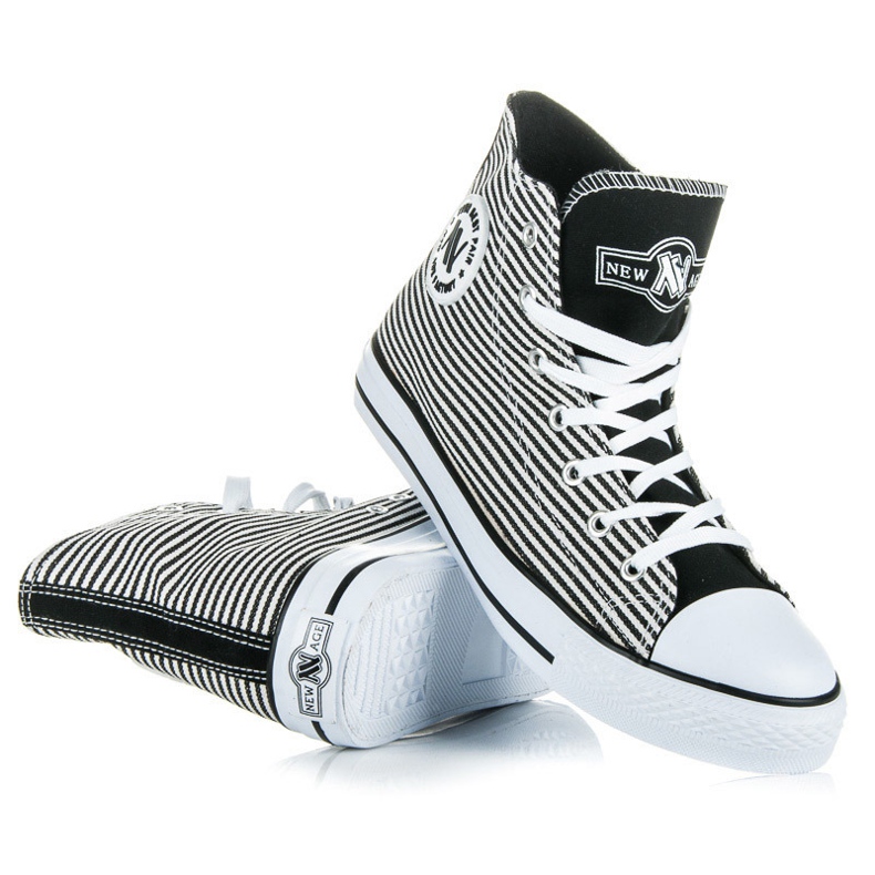Wysokie Trampki New Age białe czarne 1