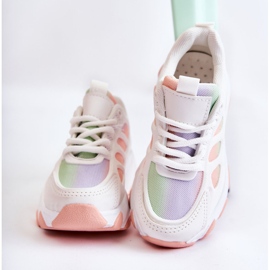 FR1 Dziecięce Buty Sportowe Multikolor Britney białe fioletowe różowe zielone 3