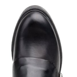 Marco Shoes Sznurowane trapery damskie 1364B z podwójną klamrą czarne 6