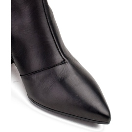 Marco Shoes Eleganckie, smukłe kozaki czarne 4