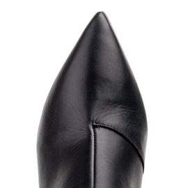 Marco Shoes Eleganckie, smukłe kozaki czarne 7