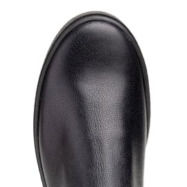 Marco Shoes Komfortowe botki 1433B Marco na płaskim spodzie czarne 3