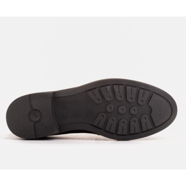 Marco Shoes Czarne mokasyny z welurem ze zdobieniem 1