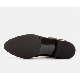 Marco Shoes Botki skórzane na płaskim z elastyczną gumą w cholewce czarne 6