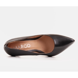 Marco Shoes Szpilki czarne z metalicznym obcasem 5
