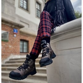 Marco Shoes Sportowe botki damskie z lekkim ociepleniem jesienno-zimowym czarne 5