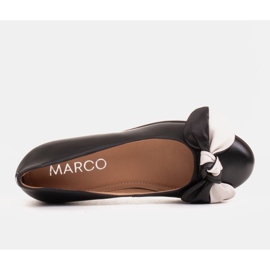 Marco Shoes Komfortowe półbuty z ukrytym klinem podwyższającym czarne 6