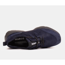 Marco Shoes Sportowe trampki z wysokiej jakości zamszu naturalnego niebieskie 6