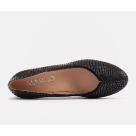 Gładkie i komfortowe czółenka czarne Marco Shoes 6