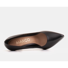 Marco Shoes Czarne szpilki z miękkiej skóry licowej na wysokim obcasie 6