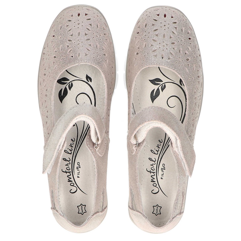 Półbuty Filippo DP640/20 Si Silver srebrny 7