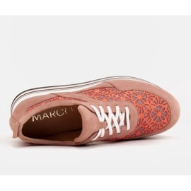 Marco Shoes Sneakersy na grubej podeszwie z siateczką oddychającą różowe 7