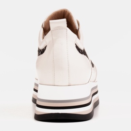 Marco Shoes Sneakersy na grubej podeszwie z siateczką oddychającą białe 4