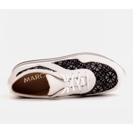 Marco Shoes Sneakersy na grubej podeszwie z siateczką oddychającą białe 6