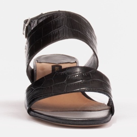 Marco Shoes Sandały Cinta z obcasem powlekanym skórą czarne 2
