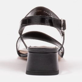 Marco Shoes Sandały Cinta z obcasem powlekanym skórą czarne 4
