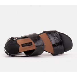 Marco Shoes Sandały Cinta z obcasem powlekanym skórą czarne 6