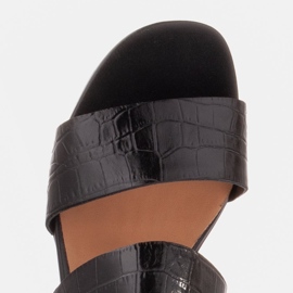 Marco Shoes Sandały Cinta z obcasem powlekanym skórą czarne 7
