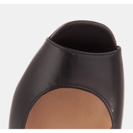 Marco Shoes Wygodne damskie sandały z ciekawym obcasem czarne 8