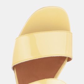 Marco Shoes Sandały Cinta z obcasem powlekanym skórą żółte 9