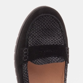 Marco Shoes Lekkie półbuty z bardzo miękkim spodem i ukrytym klinem czarne 7