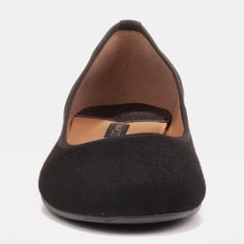 Marco Shoes Baleriny damskie Marco z wysokiej jakości zamszu naturalnego czarne 2