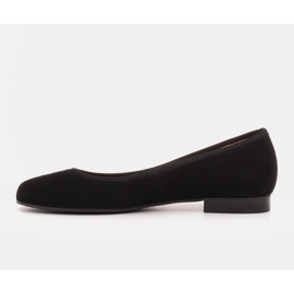 Marco Shoes Baleriny damskie Marco z wysokiej jakości zamszu naturalnego czarne 3